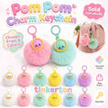 Dumpling Bun Pom Pom Key Ring Keychain Soft Fluffy Bag Charm